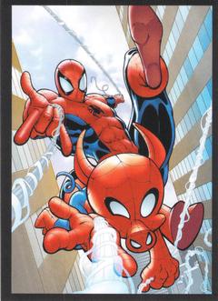 2023 Panini Marvel Spider-Man Welcome to the Spider-Verse Sticker Collection #58 Spider-Man / Spider-Ham Front