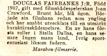 1930 Ergo-Cacao Marabou Filmserie #52 Douglas Fairbanks Jr. Back
