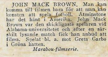 1930 Ergo-Cacao Marabou Filmserie #70 John Mack Brown Back