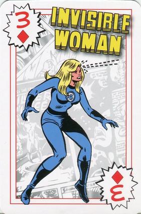 2012 Universal Studios Marvel Comics Playing Cards #3♦ Invisible Woman Front