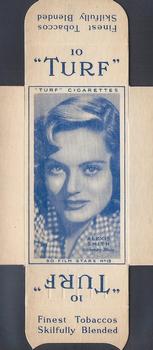 1947 Turf Film Stars - Uncut Singles #13 Alexis Smith Front