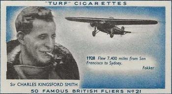 1956 Turf Famous British Fliers #21 Charles Kingsford Smith Front