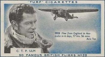 1956 Turf Famous British Fliers #28 C.T.P. Ulm Front