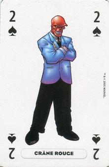 2005 Panini Marvel Heroes Playing Cards Red Backs #2♠ Crane Rouge Front