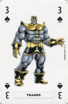 2005 Panini Marvel Heroes Playing Cards Red Backs #3♠ Thanos Front