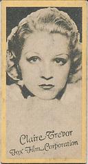1930s Peerless Pat No. 1546553 Set Engav-o-tints #NNO Claire Trevor Front