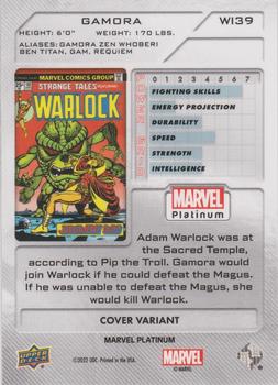 2023 Upper Deck Marvel Platinum - Cover Variant #WI39 Gamora Back