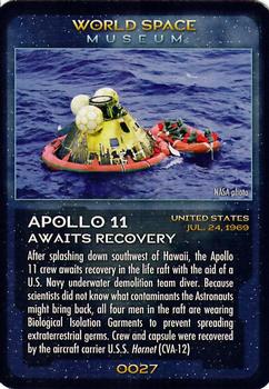 2006 World Space Museum Collector Cards #0027 Apollo 11 Awaits Recovery Front