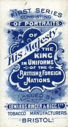 1910 Edwards, Ringers & Bigg Portraits of his Majesty the King in Uniforms of the British Foreign Nations #NNO King Edward VII as Honorary Colonel of the Russian Dragoons Back