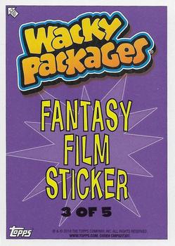 2018 Topps Wacky Packages Go to the Movies - Fantasy Film Stickers #3 5 Fantastic Back