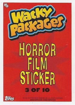 2018 Topps Wacky Packages Go to the Movies - Horror Film Stickers #3 Splattergories Back