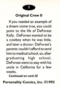 1992 Personality Comics Original Crew II #2 Deforest Kelley Back