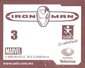 2008 Salo Marvel Iron Man Pelicula Album De Estampas #3 Estampa Normale 3 Back