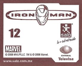 2008 Salo Marvel Iron Man Pelicula Album De Estampas #12 Estampa Normale 12 Back