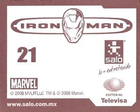 2008 Salo Marvel Iron Man Pelicula Album De Estampas #21 Estampa Normale 21 Back