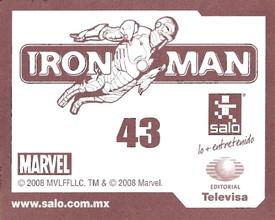 2008 Salo Marvel Iron Man Pelicula Album De Estampas #43 Estampa Normale 43 Back