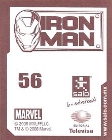 2008 Salo Marvel Iron Man Pelicula Album De Estampas #56 Estampa Normale 56 Back