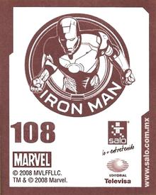 2008 Salo Marvel Iron Man Pelicula Album De Estampas #108 Estampa Normale 108 Back
