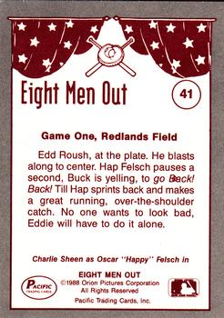 1988 Pacific Eight Men Out #41 Hap Makes A Great Catch Back