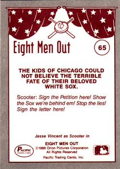 1988 Pacific Eight Men Out #65 Sign The Petition Back