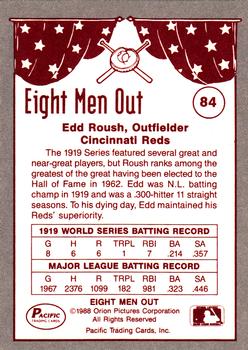1988 Pacific Eight Men Out #84 Edd Roush Back