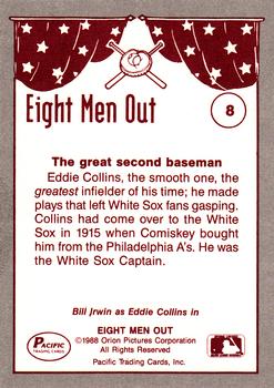1988 Pacific Eight Men Out #8 Eddie Collins Back