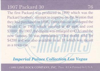 1991-92 Lime Rock Dream Machines #76 1907 Packard 30 Back