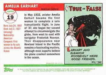 2009 Topps American Heritage #19 Amelia Earhart Back