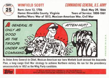 2009 Topps American Heritage #25 Winfield Scott Back