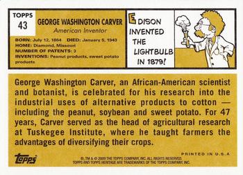 2009 Topps American Heritage #43 George Washington Carver Back