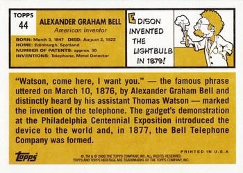 2009 Topps American Heritage #44 Alexander Graham Bell Back