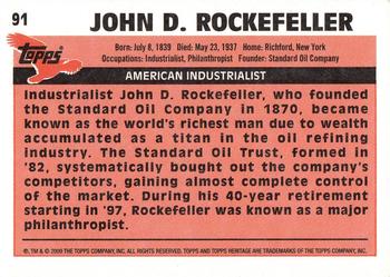 2009 Topps American Heritage #91 John D. Rockefeller Back