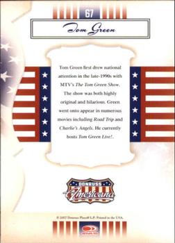 2007 Donruss Americana #67 Tom Green Back