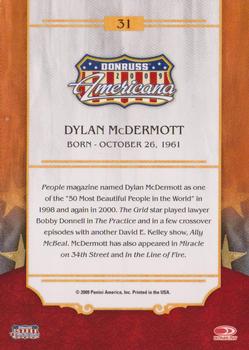 2009 Donruss Americana #31 Dylan McDermott Back