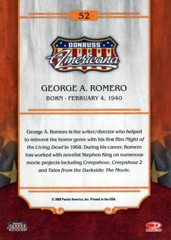 2009 Donruss Americana #52 George A. Romero Back