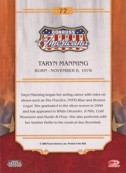 2009 Donruss Americana #77 Taryn Manning Back