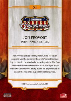 2009 Donruss Americana - Retail #51 Jon Provost Back