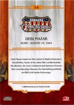 2009 Donruss Americana - Retail #54 Debi Mazar Back