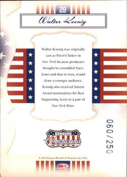 2007 Donruss Americana - Silver Proofs #29 Walter Koenig Back