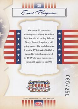 2007 Donruss Americana - Silver Proofs Retail #30 Ernest Borgnine Back
