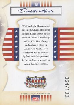 2008 Donruss Americana II - Platinum Proofs Retail #118 Danielle Harris Back