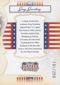 2008 Donruss Americana II - Silver Proofs #145 Greg Grunberg Back