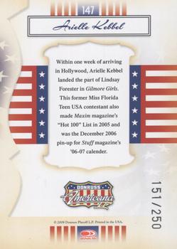 2008 Donruss Americana II - Silver Proofs #147 Arielle Kebbel Back