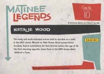 2011 Panini Americana - Matinee Legends #10 Natalie Wood Back