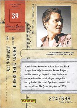 2011 Panini Americana - Private Signings #39 Johnny Yong Bosch Back