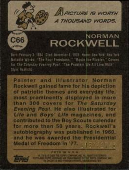 2009 Topps American Heritage - Chrome #C66 Norman Rockwell Back
