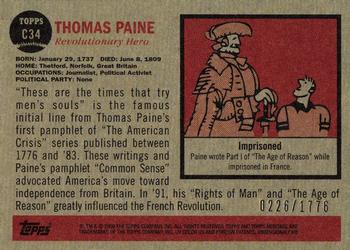 2009 Topps American Heritage - Chrome #C34 Thomas Paine Back