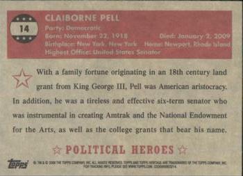 2009 Topps American Heritage Heroes #14 Claiborne Pell Back