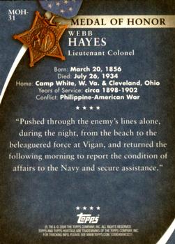 2009 Topps American Heritage Heroes - Presidential Medal of Honor #MOH-31 Webb Hayes Back