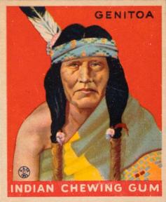 1933-40 Goudey Indian Gum (R73) #156 Genitoa Front